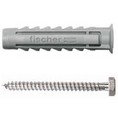 FISCHER - Tarugo Nylon SX10mm + Tornillo 6x60mm 10 unidades