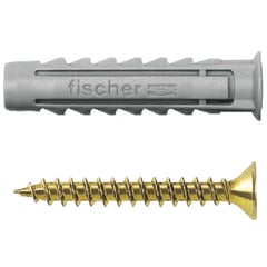 FISCHER - Tarugo Nylon SX10mm + Tornillo 6x60mm 120 unidades