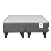 INNOVAMUEBLES - Cama Europea Confort Silver King tela Gris