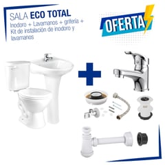 FANALOZA - Sala baño con grifería kit instalación y desagüe