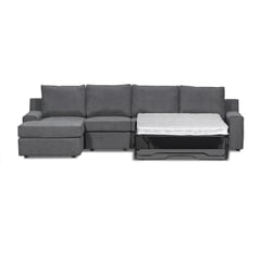 INNOVAMUEBLES - Seccional cama Burano Xl izquierdo 133 cm gris oscuro