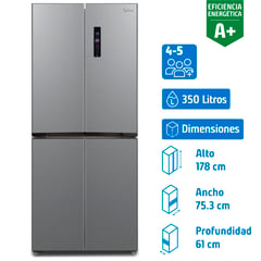 MIDEA - Refrigerador Multidoor No Frost 350 Litros Light silver MDRM554MTE50