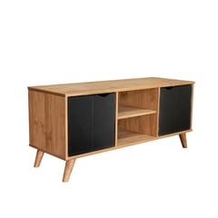 VEKKAHOME - Rack Grecia Dark 2 puertas