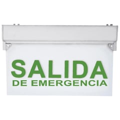 BP ILUMINACION - Señalética emergencia letras verdes "Salida de Emergencia"