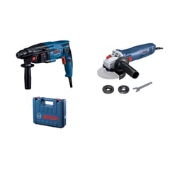 BOSCH - Martillo perforador eléctrico 720W + Esmeril angular eléctrico 4,5" 710W