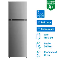 MAIGAS - Refrigerador Top Freezer No Frost 266 Litros Silver HD-366FWEN