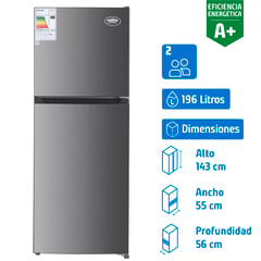 MAIGAS - Refrigerador Top Freezer No Frost 196 Litros Silver FC2-261