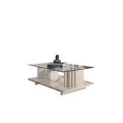 ALTAVISION - Mesa de Centro Frizz Blanco Marmol 90x60x32.5 cm