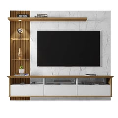 HOGA - Panel Rack TV 60 " Trend Blanco 180x161x33 cm