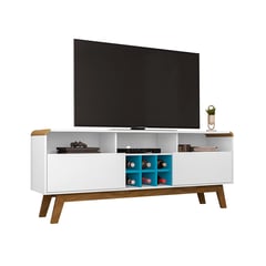 HOGA - Rack TV Larimar Blanco 65 " 108x64x36 cm