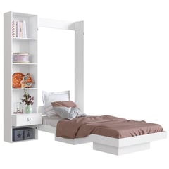 HOGA - Cama Plegable Vancouver 1 plaza Blanco