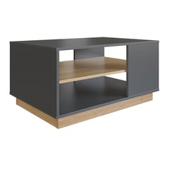 BE DESIGN - Mesa de Centro Livorno Grafito/Miel 80x54x43.7 cm