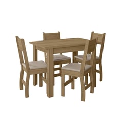 HOME MOBILI - Juego de comedor 4 sillas Bellano