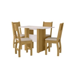 HOME MOBILI - Juego de comedor 4 sillas Milano