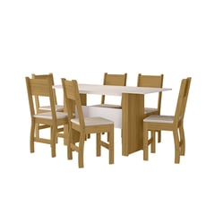 HOME MOBILI - Juego de comedor 6 sillas Milano