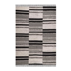 DIB - Alfombra Kelim Line 163x230 cm Negro