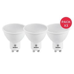 BP ILUMINACION - Pack x 3 Ampolletas Led 5W Luz Cálida 100º Angulo Haz De Luz