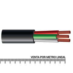 MADECO - Cable Libre De Halogenos RZ1-K 3x2,5 mm2 Negro Metro Lineal