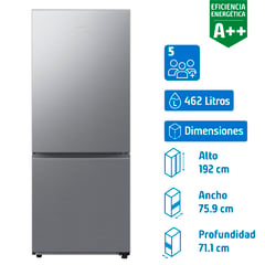 SAMSUNG - Refrigerador Bottom Freezer No Frost 462 Litros Refined Inox RB50DG6020S9ZS