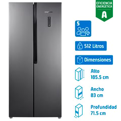 SINDELEN - Refrigerador Side by Side No Frost 512 Litros Dark Grey RNF-520IN