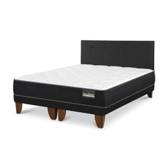 BELSOGNO - Cama Europea Plus 2 plazas Negro