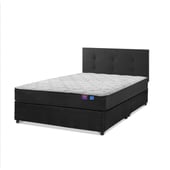 FLEX - Cama Americana Therapedic Plus 2 Plazas Base Dividida/Respaldo Royal Negro