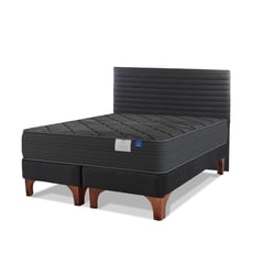 FLEX - Cama Europea Black King  Base Dividada 180x200 cm/Respaldo modern Grafito