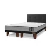 FLEX - Cama Europea Flat Black Star 2 Plazas Base Dividida/Respaldo Royal Negro