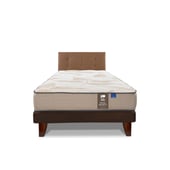 FLEX - Cama Europea Dual Sensity 1.5 plazas Café