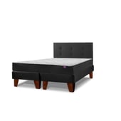 FLEX - Cama Europea Therapedic Plus King/Respaldo Royal Negro