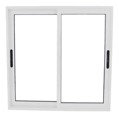 TERMOHOME - Ventana Aluminio Corredera 140x120 cm Vidrio Termopanel Blanco