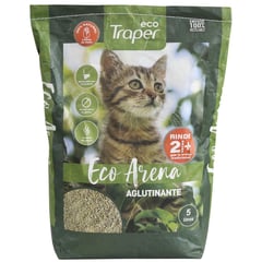 TRAPER - Arena Sanitaria para Gatos Ecológica de Maíz 5 L