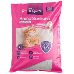 TRAPER - Arena Sanitaria para Gatos Aroma Talco Bebé 9 Kg