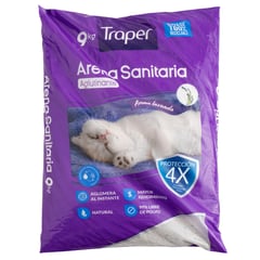 TRAPER - Arena Sanitaria para Gatos Aroma a Lavanda 9 Kg