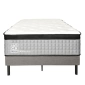 HOGADREAMS - Cama Europea Koppla 1.5 plazas Blanco y gris