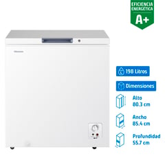 HISENSE - Freezer Horizontal 198 Litros Blanco FC258D4AW1