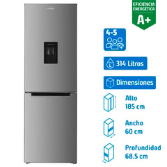 MABE - Refrigerador Bottom Freezer No Frost 314 Litros Inox RMB432PXLRS0