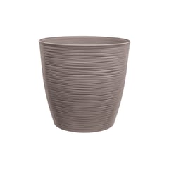 REYPLAST - Macetero redondo estriado piedra 37X35 cm taupe