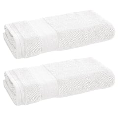 KARSTEN - Set de 2 Toallas Mano 380 gr Algodón 48x70 cm Blanco