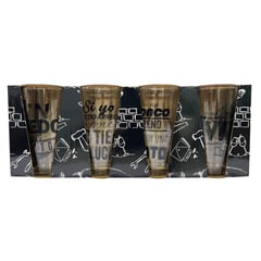 PK HOME - Set Vasos de Vidrio con frases