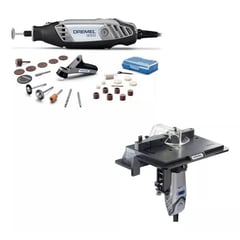 DREMEL - Herramienta Multipropósito con 26 Accesorios/Mesa de Fresar