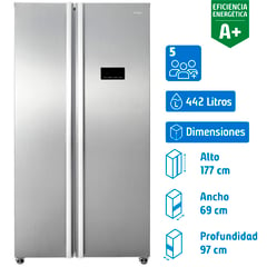 FDV - Refrigerador Side by Side No Frost 442 Litros Gris 15370