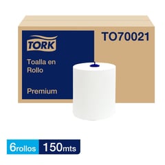 TORK - Toalla D/H Autocorte 6 Rollos x 150 Metros H2