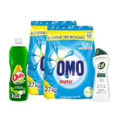 OMO - Detergente en polvo 2x2x2.7kg+Quix 500+Cif 375ml