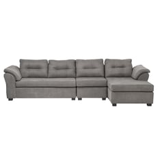 DECOOUTLET - Sofá Seccional 4 cuerpos Laos 160x90x336 cm Gris