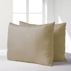 MASEL - Pack de 2 Almohadas Eco Crudo de Microfibra para Dormir 50x70 cm