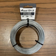 MAMUT - Cable de acero galvanizado 6x7 + FC diámetro 1/16 x 30 mt