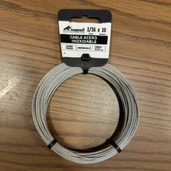 MAMUT - Cable de acero 7x19 inoxidable 1/16 x 10 mt