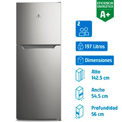 MADEMSA - Refrigerador Top Freezer No Frost 197 Litros Inox Altus 1200I