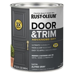 RUST OLEUM - Pintura Puertas y Molduras Interior y Exterior Satin Gris alpino 946 ml